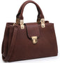 Women Satchel Handbags Top Handle Purse Medium Tote Bag Vegan Leather Shoulder Bag