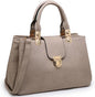 Women Satchel Handbags Top Handle Purse Medium Tote Bag Vegan Leather Shoulder Bag
