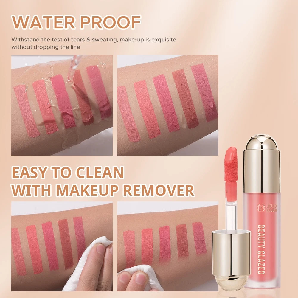 Glazed Velvet Matte Liquid Blush – Long-Lasting Natural Cheek Tint