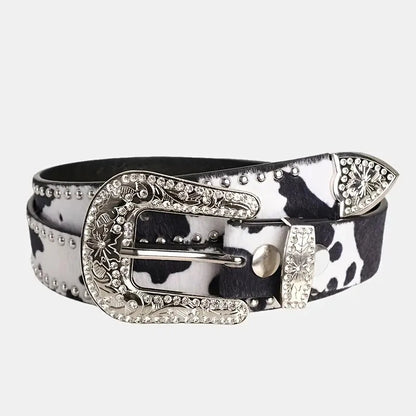 Women's Retro Casual Trend Carved Buckle Belt For Women Men,Punk Style Rivet Y2k Belt