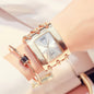 Women Luxury Brand Watch Dress Rhinestone Women Wristwatches Stylish Gold Female Watches for Women