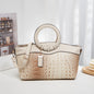 Fashion women's bag new crocodile pattern stylish handbag large capacity leisure mom single shoulder crossbody bag