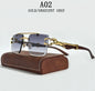Rimless Sunglasses Women Trendy Luxe Fashion Sunglasses Vintage Glasses