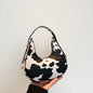 Cow Pattern Shoulder Bag For Spring/Summer Versatile Women's Bag Personalized Korean Leopard Pattern Underarm Handbag