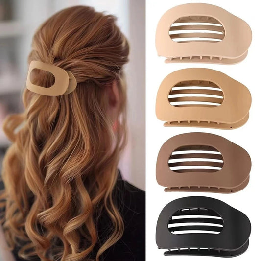 Elegant Bow Shark Clip Fashion Back Of Head Hair Clip Vintage Ponytail Fixed Hairgrips For Woman Simple Hollow Geometry Hairpin