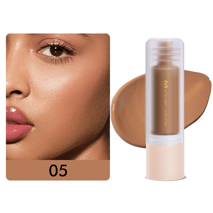 Bottom Press Liquid Foundation High Coverage Makeup Base Matte Oil Control Lasting Waterproof Concealer Korean Makeup BB Cream