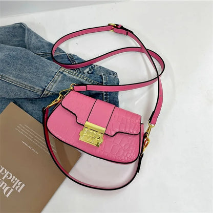 Designer Women's Leather Messenger Bag Elegant Crossbody Shoulder Handbag Luxury Ladies Tote Purse