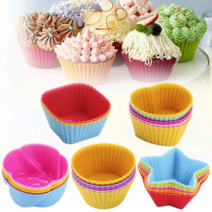 6/12PCS Silicone Muffin Mold