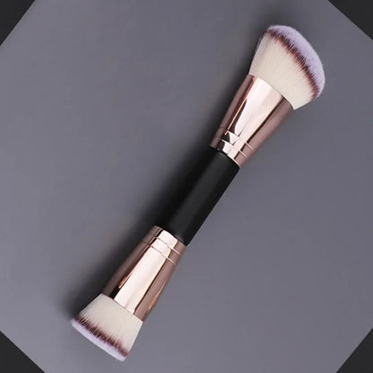 Double Ended Makeup Brush for Cosmetic Loose Powder Brush Concealer Blush Brush Soft Bristles Professional Makeup Beauty Tool
