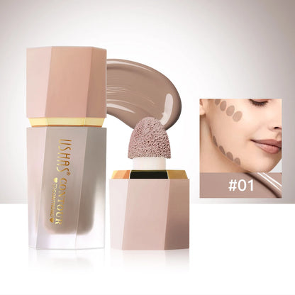 3 Color Sponge Head Concealer Long-lasting Moisturizing Foundation Dark Circles Freckles Acne Liquid Concealer Makeup