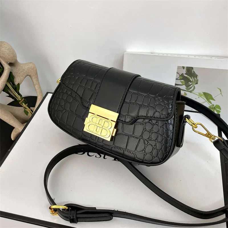 Designer Women's Leather Messenger Bag Elegant Crossbody Shoulder Handbag Luxury Ladies Tote Purse