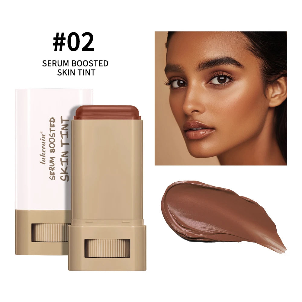 Stick Foundation Balm Serum Boosted Skin Tint Foundation Stick Smooth Plumper Hight Coverage Travel Bronze Foundation Stick