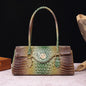 Multicolor Crocodile Pattern Fashion Handheld Stick Bag Large Capacity One Shoulder Underarm Bag Women's Luxury Handbag