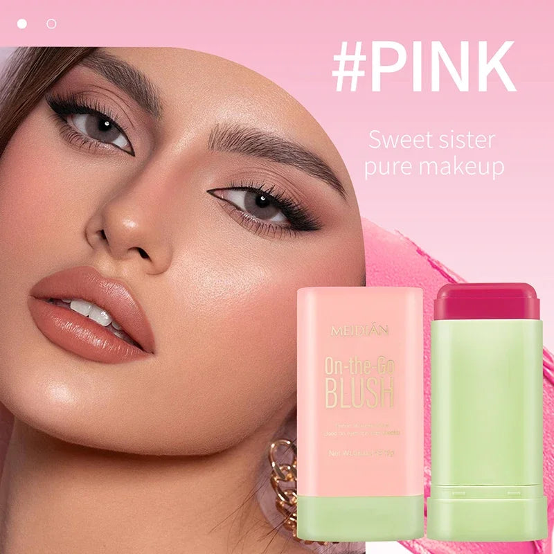Cheek 3-in-1 Lip Tinted Moistured Blush Stick Silky Brighten Blush Cream Blusher Cosmetics Tubes Matte Contour Cosmetics New