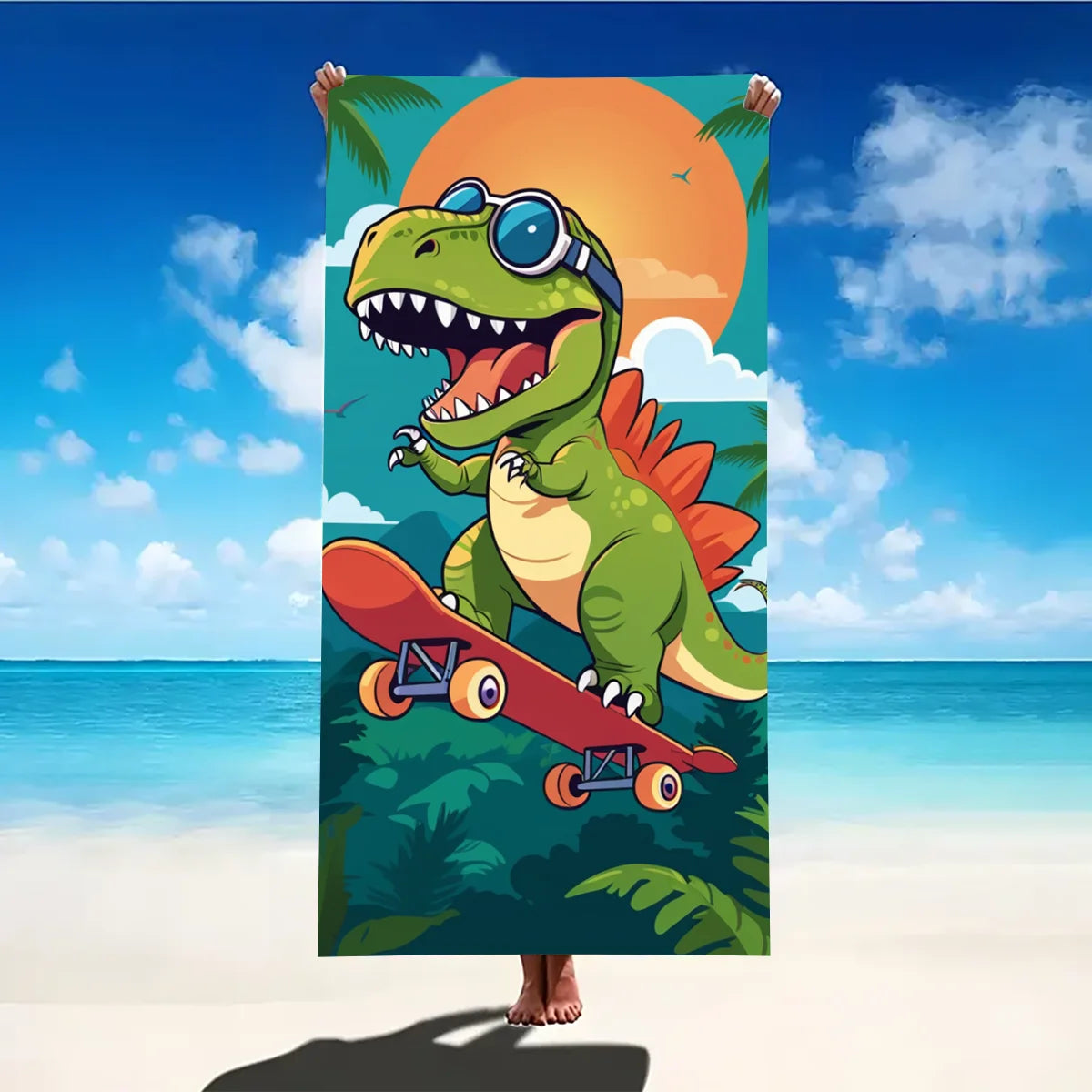 Print Sea Beach Towel Quick-Dry Washable Beach Towels Sandproof Portable Beach Towels  For Travel Swimming Camping Beach