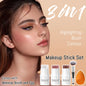 Blush Contour Highlighter Stick for Cheeks Eyes Lip Lightweight Dewy Finish Blush Stick Contour Natural Blusher Stick Makeup Set