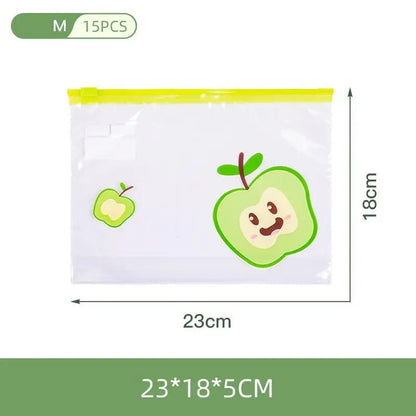 Reusable Zip Lock Bag Food Grade Transparent Storage Bag With Zipper Sealing Plastic Container Travel Freezer Camping Kitchen