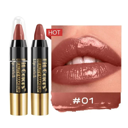 Easy Coloring Gloss Lipstick Lasting Nude Red Lipsticks Lip Crayon High Pigmented Waterproof Moisturizing Lip Stick Lips Makeup