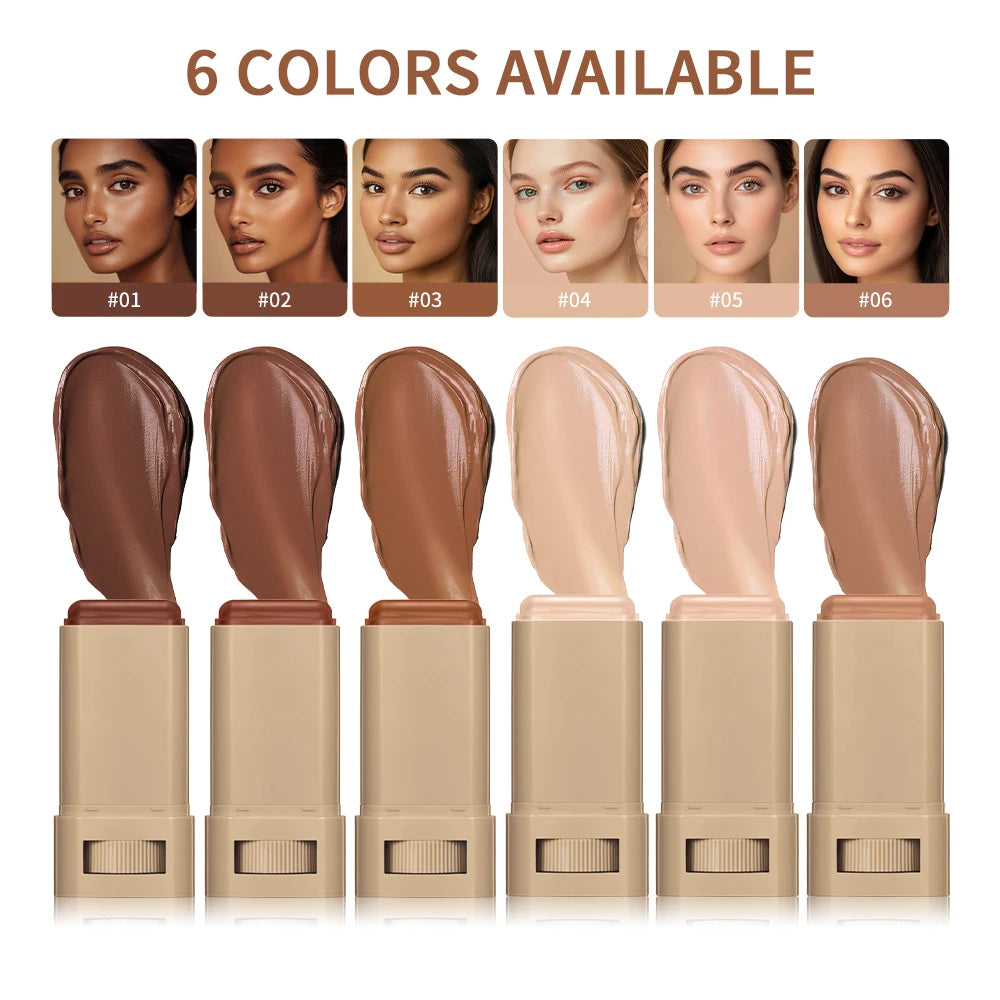 Stick Foundation Balm Serum Boosted Skin Tint Foundation Stick Smooth Plumper Hight Coverage Travel Bronze Foundation Stick