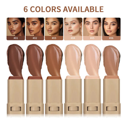 Stick Foundation Balm Serum Boosted Skin Tint Foundation Stick Smooth Plumper Hight Coverage Travel Bronze Foundation Stick