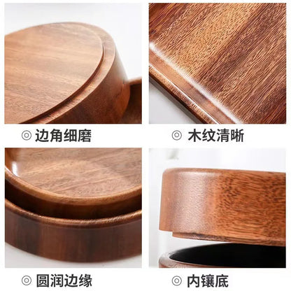 Solid wood bowl Walnut Boat Bowl Creative wooden salad bowl Fruit bowl Vintage storage home kitchen utensils
