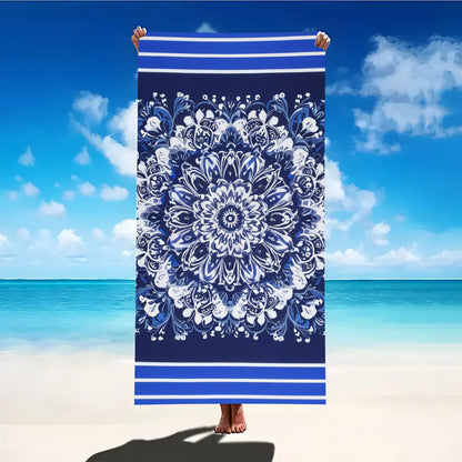 Print Sea Beach Towel Quick-Dry Washable Beach Towels Sandproof Portable Beach Towels  For Travel Swimming Camping Beach