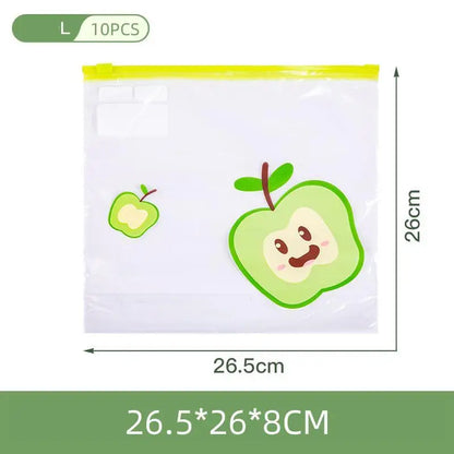 Reusable Zip Lock Bag Food Grade Transparent Storage Bag With Zipper Sealing Plastic Container Travel Freezer Camping Kitchen