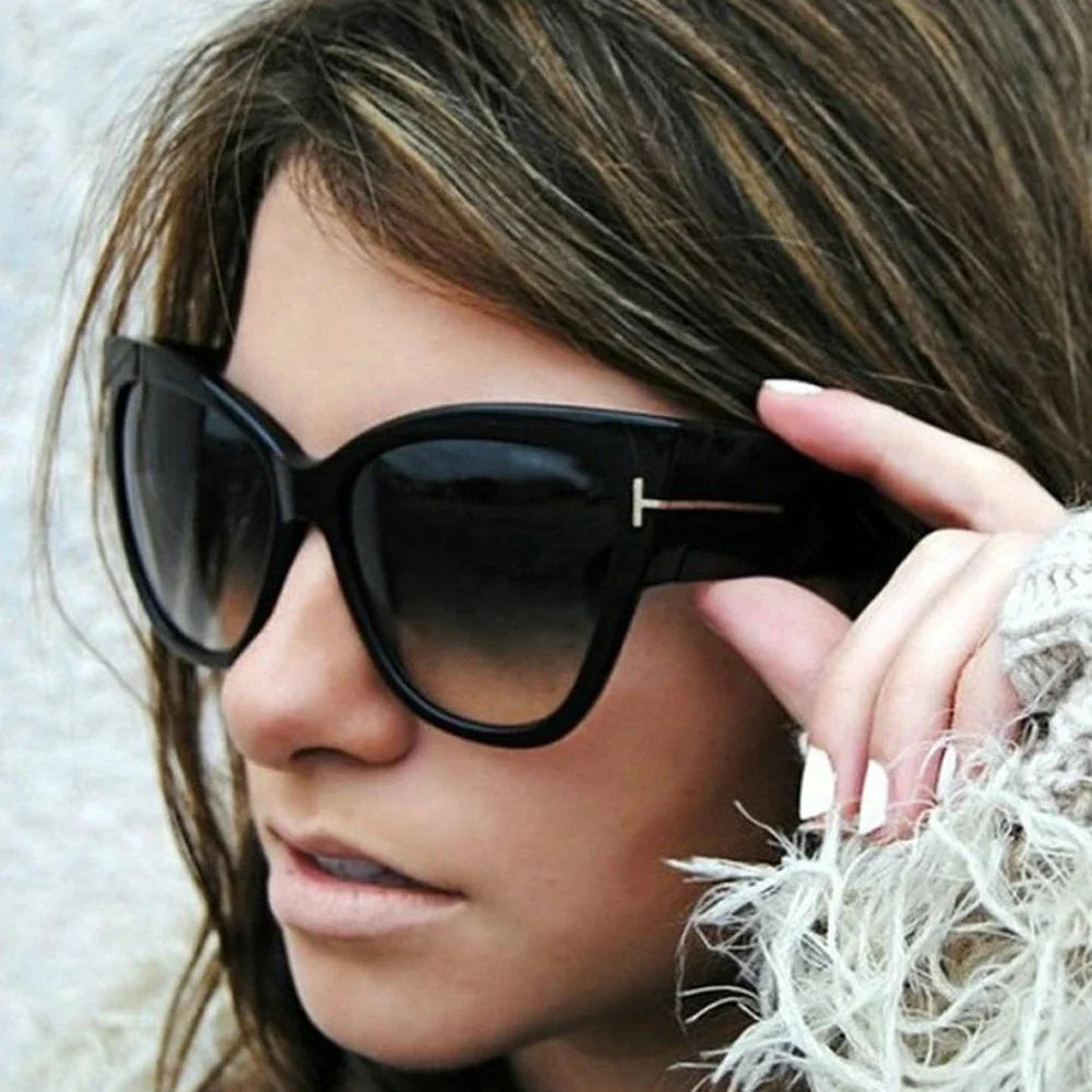 Cat Eye Women’s Sunglasses – Oversized Gradient UV400 Fashion Shades