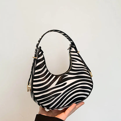 Cow Pattern Shoulder Bag For Spring/Summer Versatile Women's Bag Personalized Korean Leopard Pattern Underarm Handbag