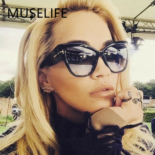 Cat Eye Women’s Sunglasses – Oversized Gradient UV400 Fashion Shades