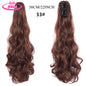 Water Wave Claw Clip In Ponytail Hair Extension Ombre Color Curly Wavy Synthetic Ponytail Extension Hair For Women Pony Tail