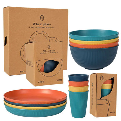 Eco-Friendly Wheat Straw Dinnerware Set