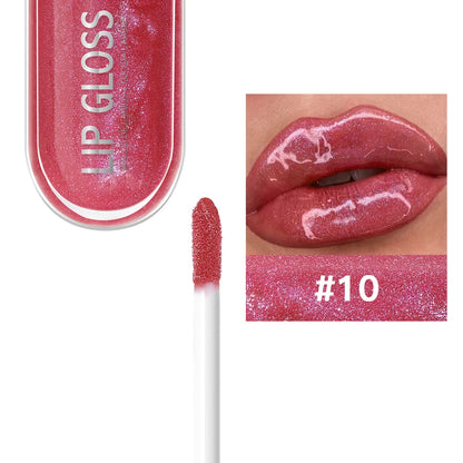 Glitter Lip Gloss Long Lasting Diamond Pearlescent Metallic Liquid Lipstick Moisturizing Lip Glaze Cosmetics