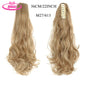 Water Wave Claw Clip In Ponytail Hair Extension Ombre Color Curly Wavy Synthetic Ponytail Extension Hair For Women Pony Tail