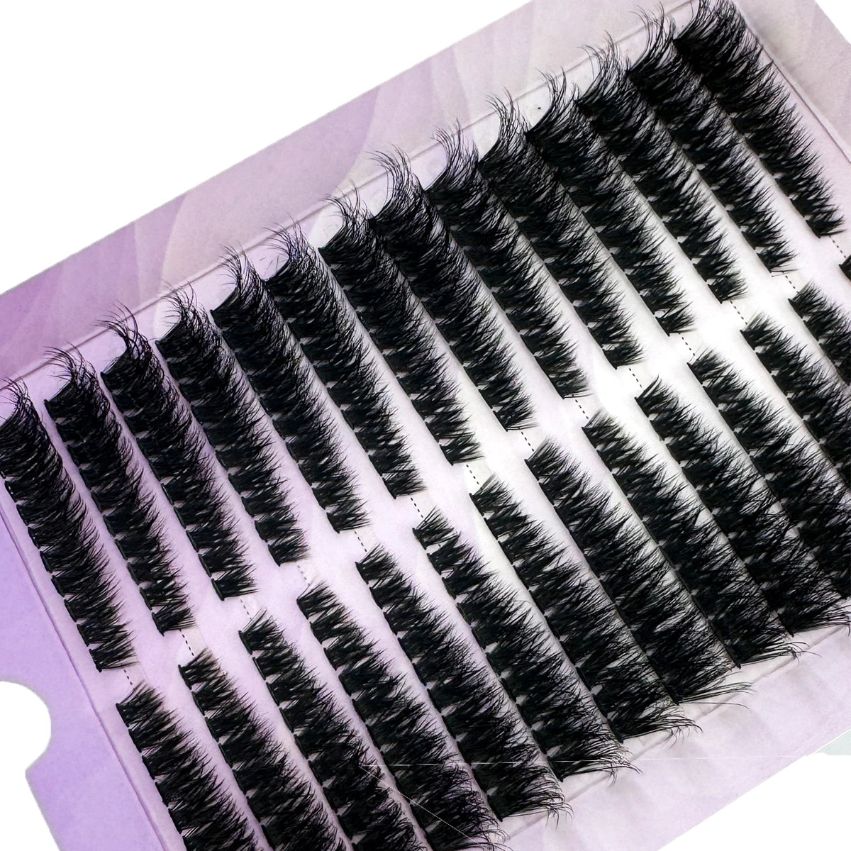 14Rows Fluffy Lash Clusters Thick Volume Eyelash Clusters Extensions 50D/80D Left/Right Individual Lashes Cat Eye Lash Extension