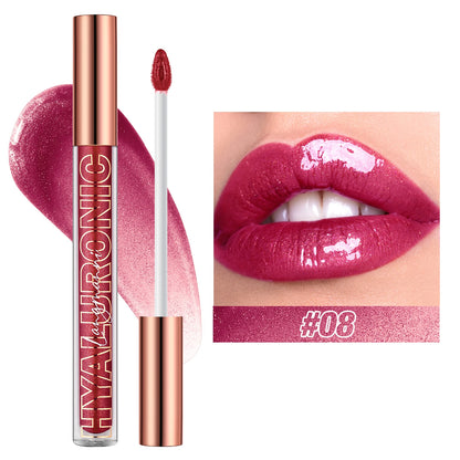 Hyaluronic Acid Lip Gloss, 8-Color Shimmering Lip Tint, Moisturizing Hydrating,Long-Lasting Shine Popular Best-Selling lip gloss