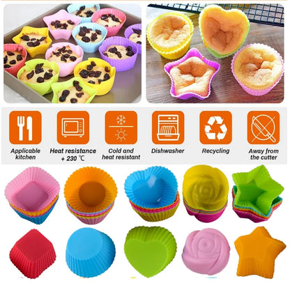 6/12PCS Silicone Muffin Mold