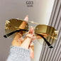 Rimless Sunglasses Women Trendy Luxe Fashion Sunglasses Vintage Glasses