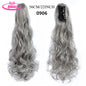 Water Wave Claw Clip In Ponytail Hair Extension Ombre Color Curly Wavy Synthetic Ponytail Extension Hair For Women Pony Tail