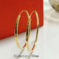 New Fashion18K Gold Plated Hoop Earrings For Women 925 Sterling Silver 2.0mm Fashion Earring 3/4/5/6CM