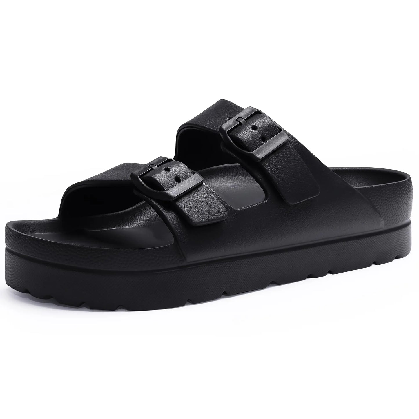 Fashion Thick Sole Slippers For Women Lightweight EVA Beach Shoes With Adjustable Buckle Summer New Orthopedic Slippers