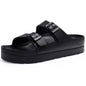 Fashion Thick Sole Slippers For Women Lightweight EVA Beach Shoes With Adjustable Buckle Summer New Orthopedic Slippers