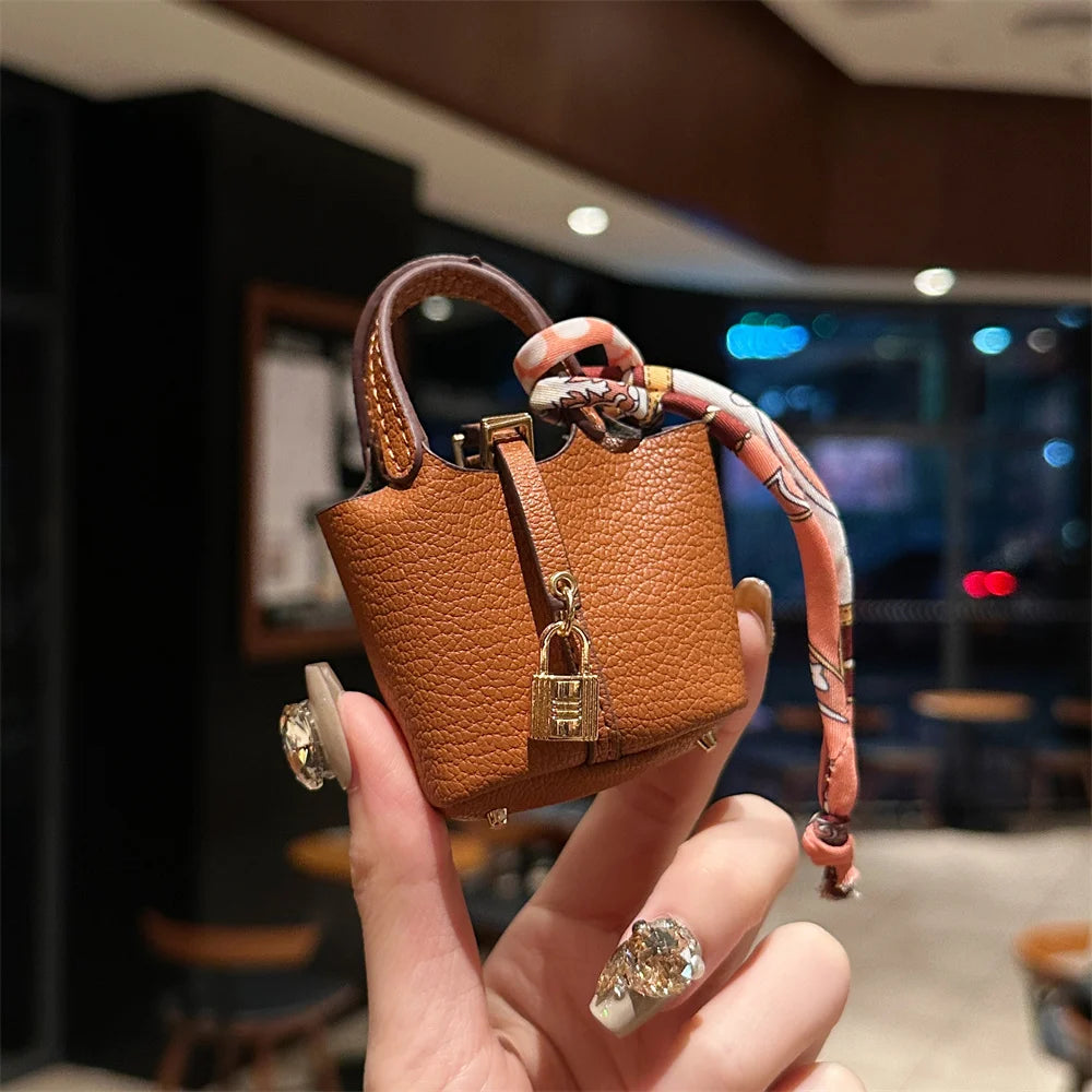 New Mini House Small Bag Handheld Portable Hand Rope Bluetooth Earphone Bag Zero Wallet Multi functional Small Bag