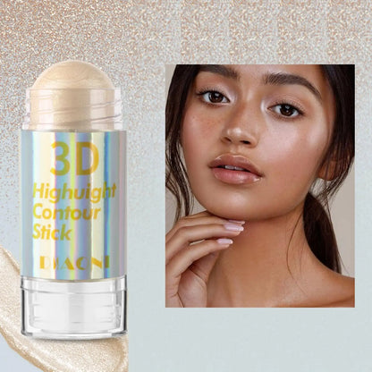 3D Face Brighten Highlighter Bar Cosmetic Face Contour Bronzer Shimmer Highlighter Stick Concealer Cream Makeup tool