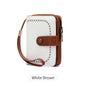 Anti-Theft Brush Bag for Ladies, Oil Wax Leather, Short Purse, European and American Retro, Multi-Function, organ Card Bag