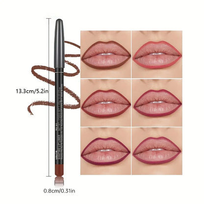 Matte Lip Liner, Long-Lasting, Smooth Application for Perfect Outline & Filling, Versatile Shades for All Skin Types
