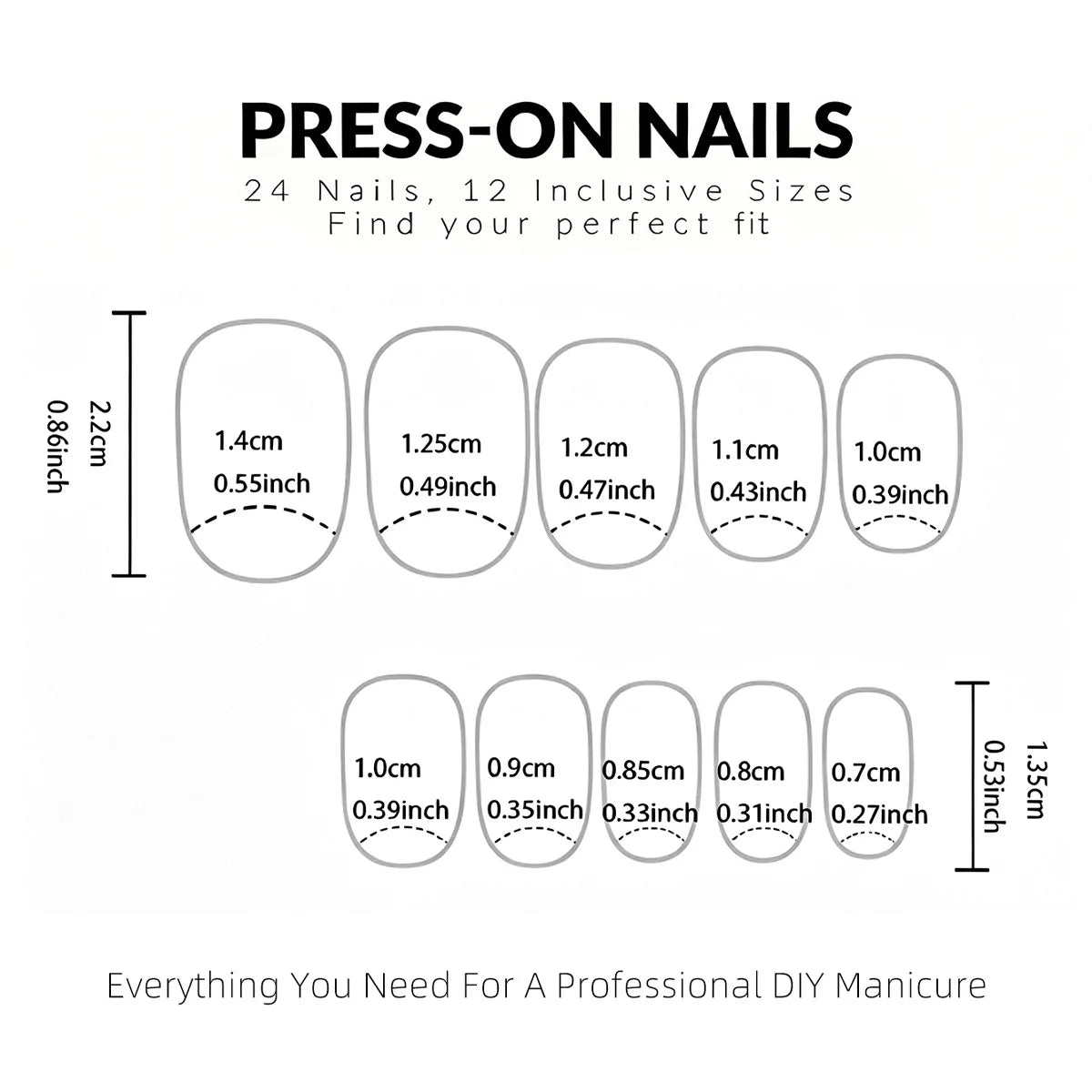 24Pcs Almond Coverage Press On Nails Starfish Beach Fake Nails Cute Briquette Reusable False Nail Summer Hot Wear Nails