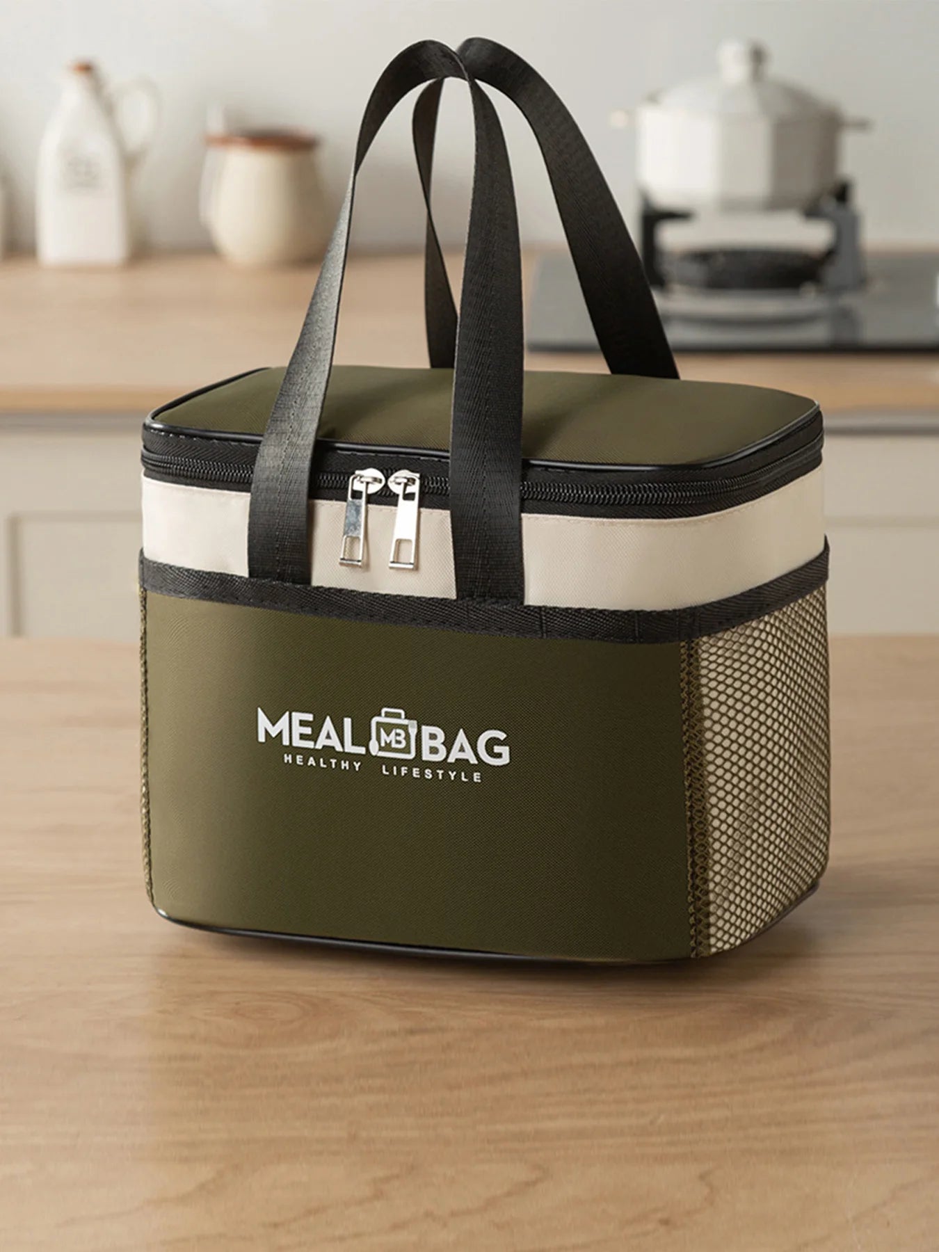 Portable lunch bag food insulated box Waterproof shoulder strap insulated box, hand-held lunch box bag, fresh aluminum DH