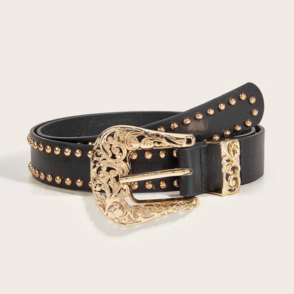 Western Brown PU Leather Leopard Women Belts For Women Cowgirl High Quality Luxury Brands Punk Accessory Wide Female belt