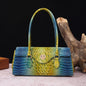 Multicolor Crocodile Pattern Fashion Handheld Stick Bag Large Capacity One Shoulder Underarm Bag Women's Luxury Handbag